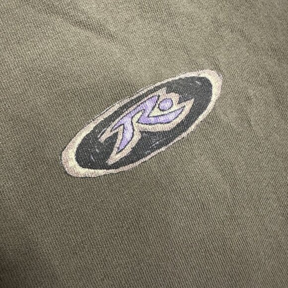 Vintage Y2K Ripzone Skull Shirt Mens XL Short Sleeve Crew Neck Pullover Brown - Picture 3 of 9